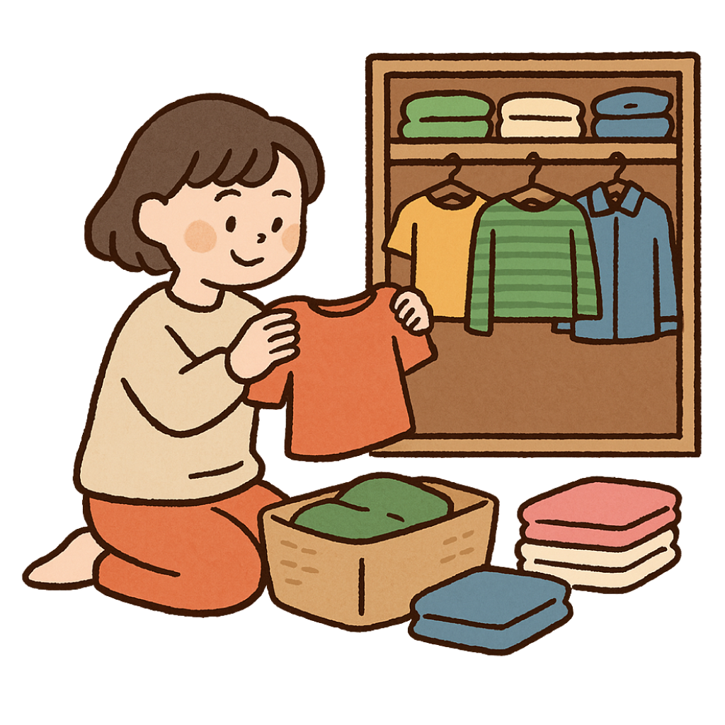 집에서 간편하게 옷 정리